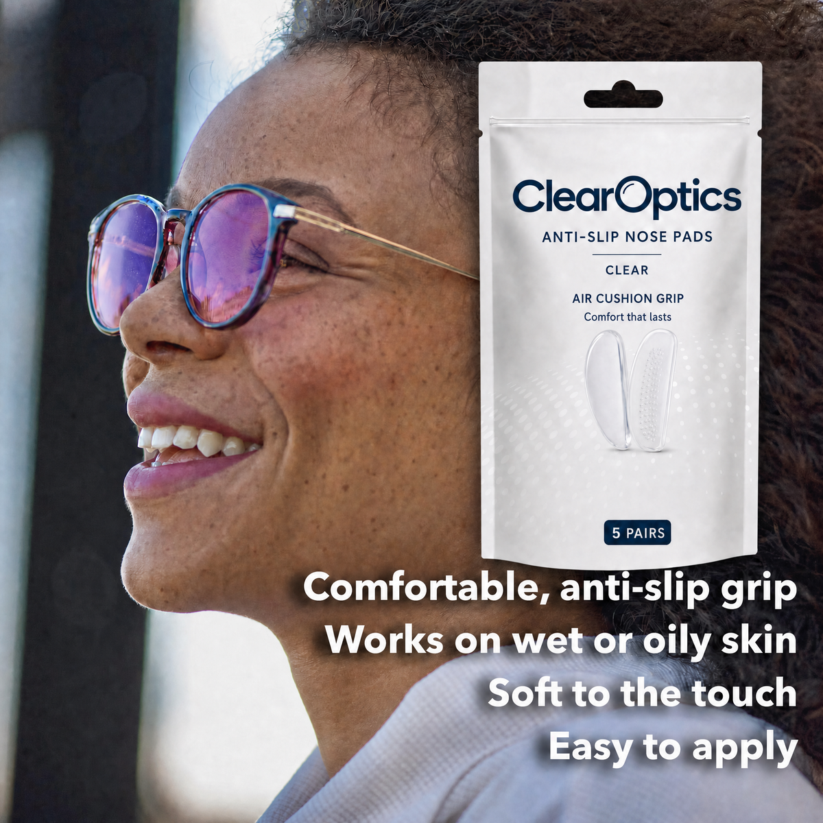 ClearOptics™ Eyeglass Nose Pads
